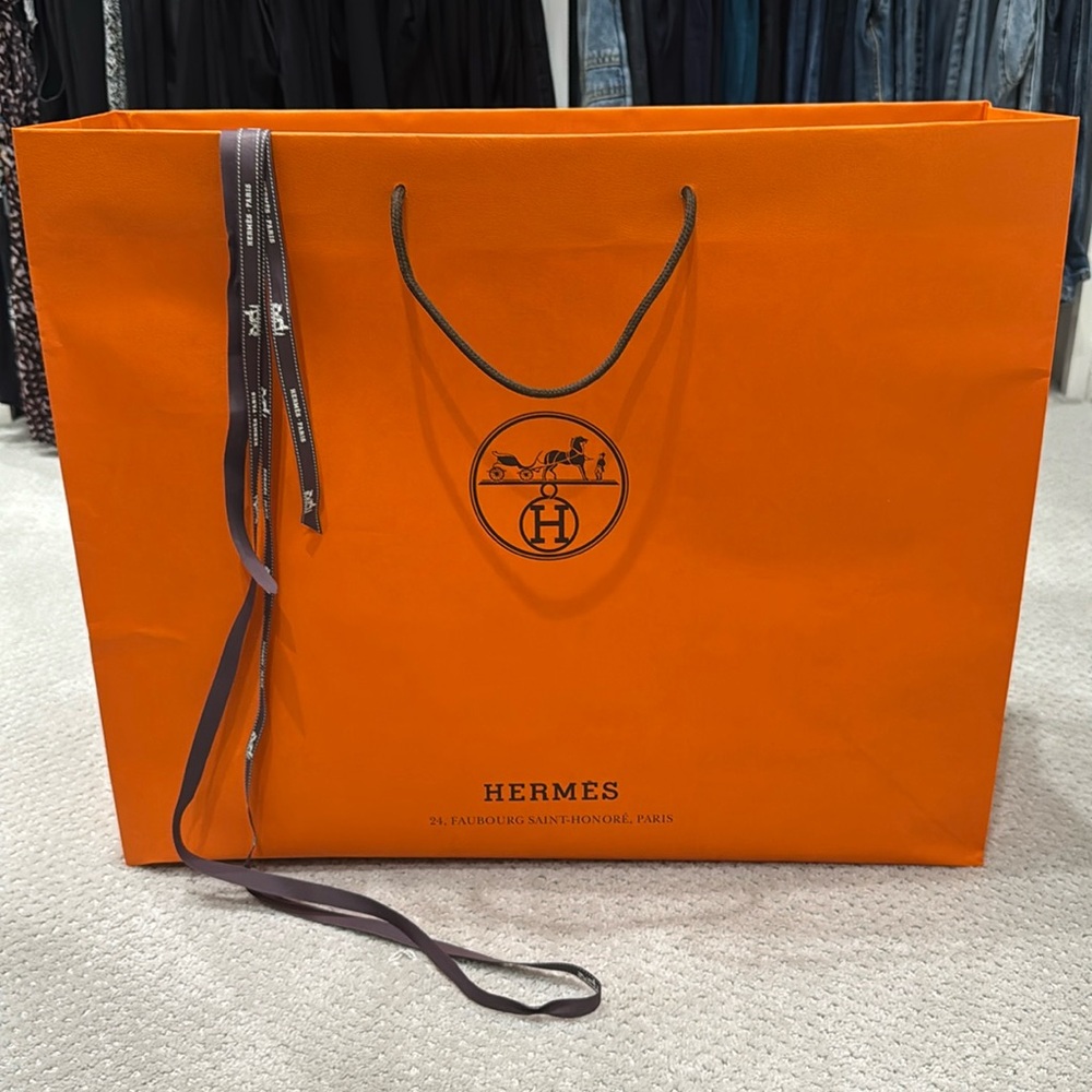 Authentic Hermes and Dior Shopping Bags